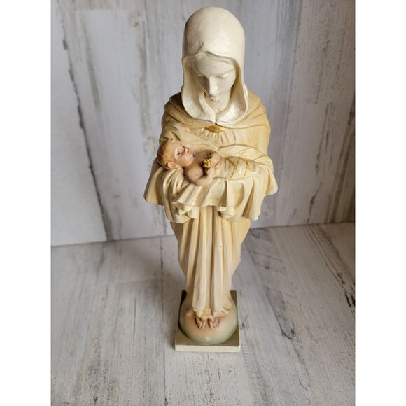 Mordder studios vintage Virgin Mary Jesus religious Xmas decor figure - Picture 1 of 11